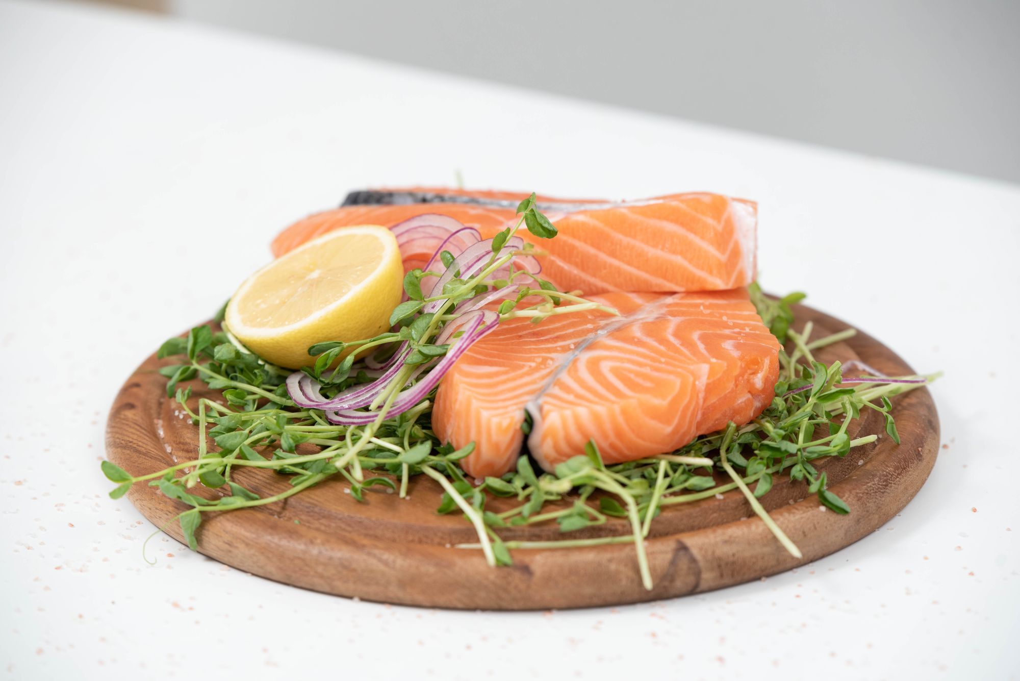 Fresh salmon fillets