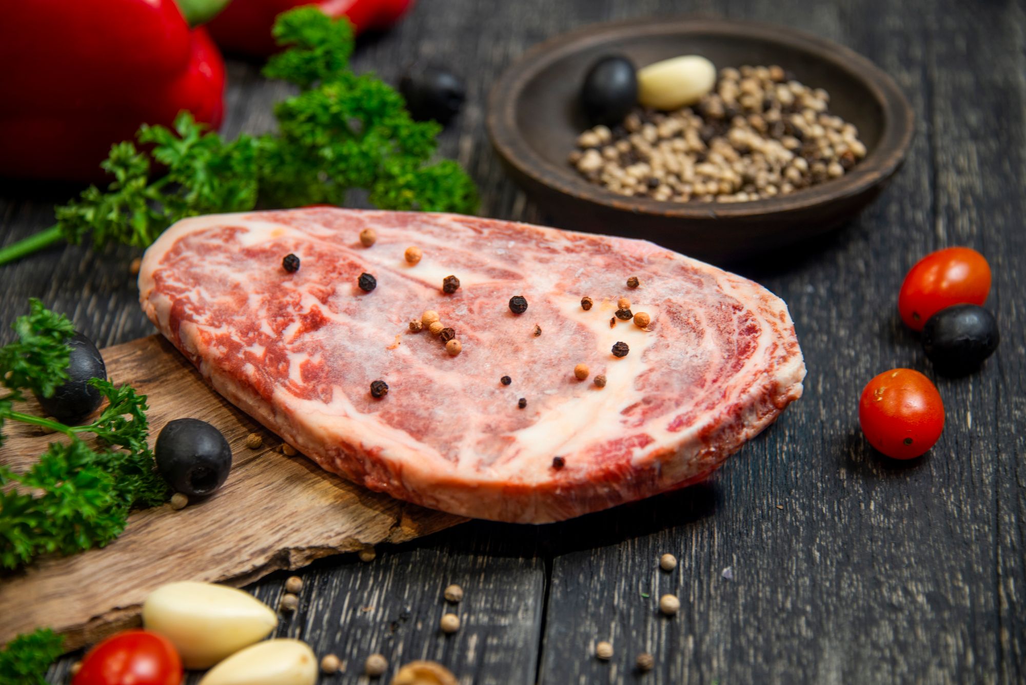 Raw steak